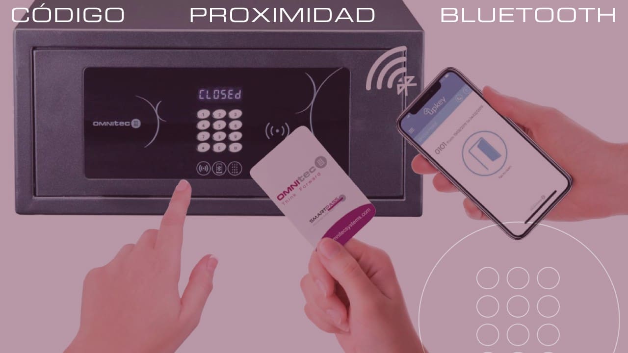Métodos de apertura de caja fuerte Omnitec para habitaciones de hotel